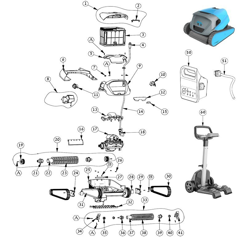 zenit z2c pool cleaner spare parts